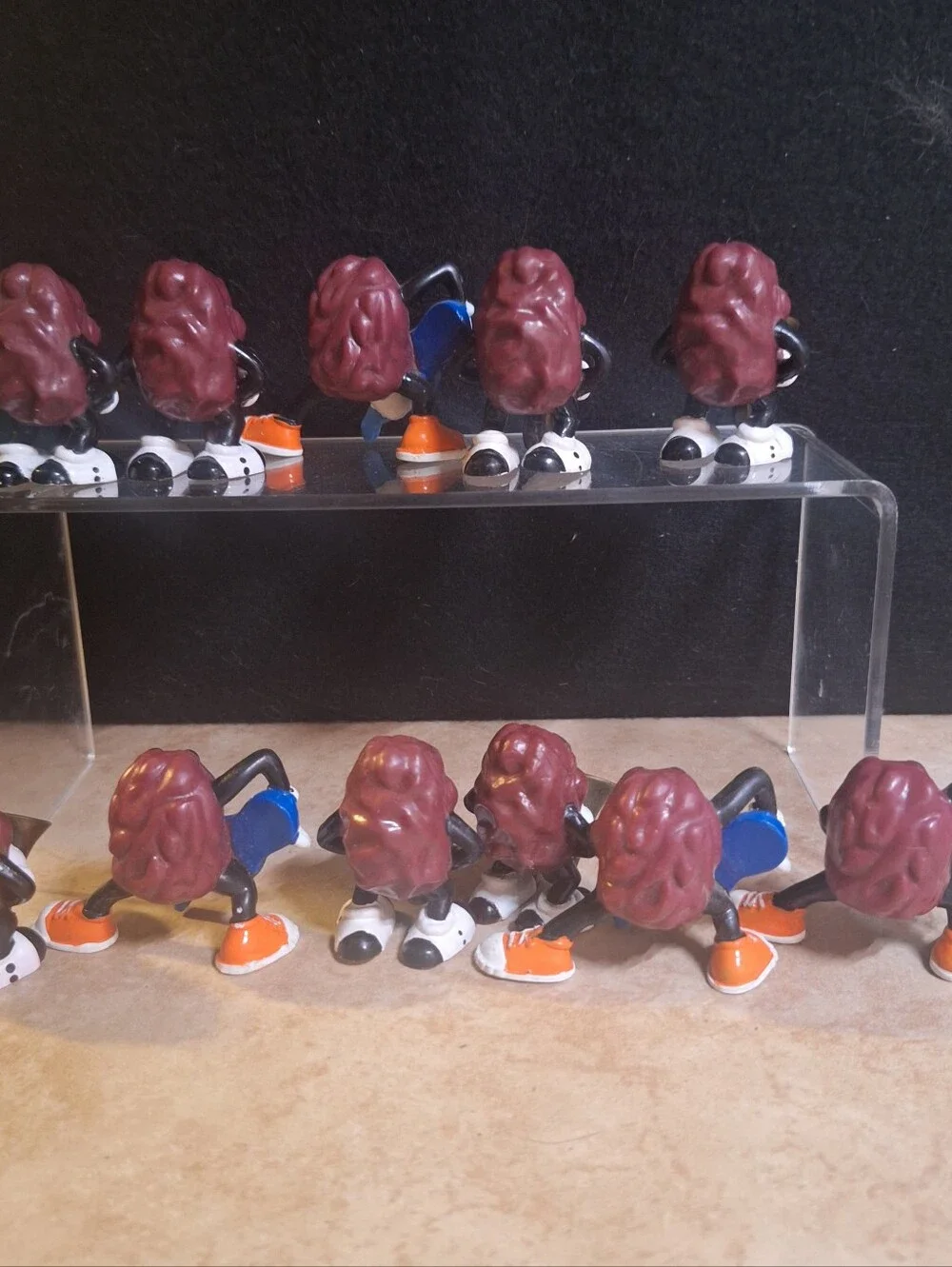 California Raisins 1987-88 Plastic Figurines Lot Of 11 Saxophone Guitar Musician